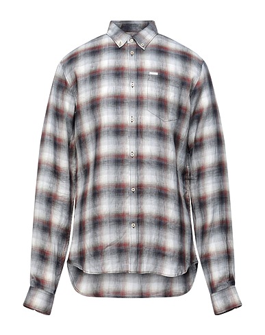 DSQUARED2 Checked shirt Grey 100% Linen