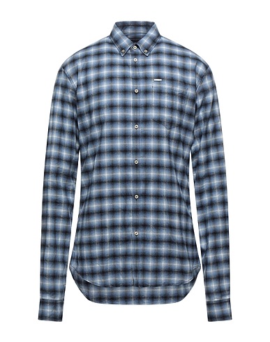 DSQUARED2 Checked shirt Pastel blue 100% Cotton