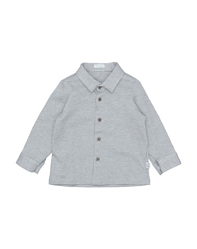 IL GUFO Patterned shirt Grey 100% Cotton