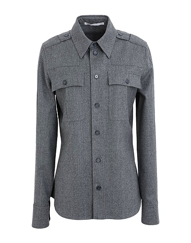 STELLA McCARTNEY Solid color shirts & blouses Grey 88% Wool, 11% Polyamide, 1% Cotton