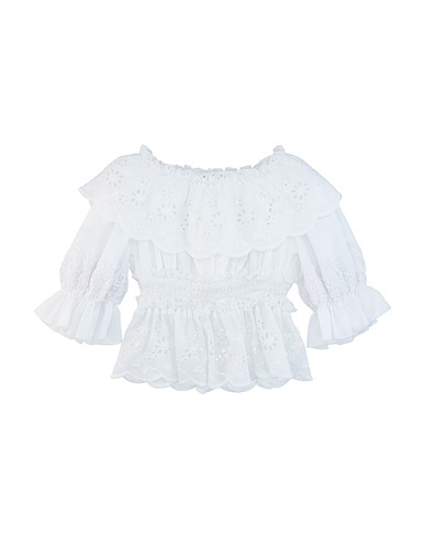 DOLCE&GABBANA Solid color shirts & blouses White 100% Cotton