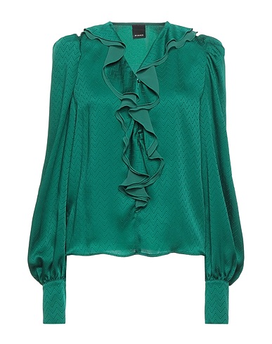 PINKO Top Green 89% Acetate, 11% Silk