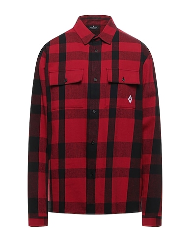 MARCELO BURLON Checked shirt Red 100% Cotton, Polyester