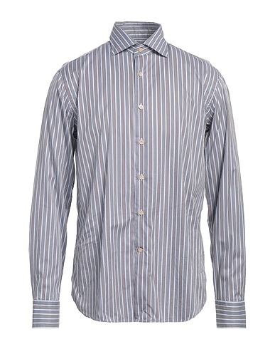 ALESSANDRO GHERARDI Striped shirt Light blue 100% Cotton