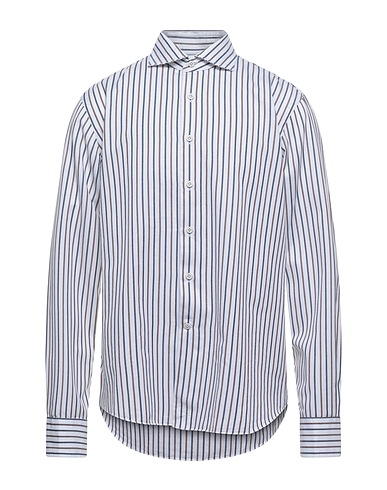 ALESSANDRO GHERARDI Striped shirt White 73% Cotton, 26% Polyester, 1% Other Fibres