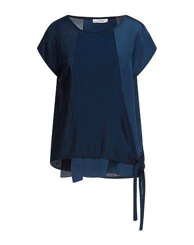 DOROTHEE SCHUMACHER Top Midnight blue 75% Virgin Wool, 25% Silk, Polyamide, Elastane