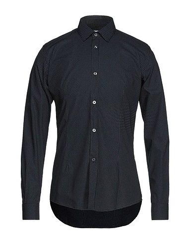 GREY DANIELE ALESSANDRINI Patterned shirt Black 100% Cotton