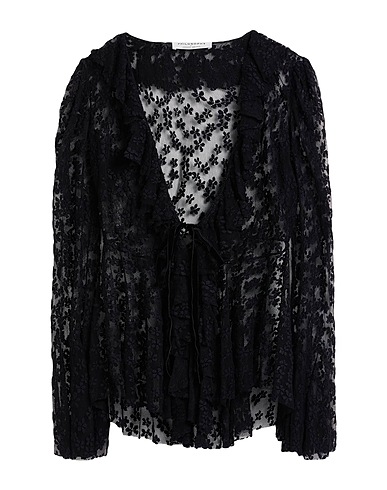 PHILOSOPHY di LORENZO SERAFINI Lace shirts & blouses Black 66% Cotton, 34% Polyamide