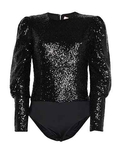 TWINSET TOPWEAR Nero 100% Poliammide, Elastan, Poliestere