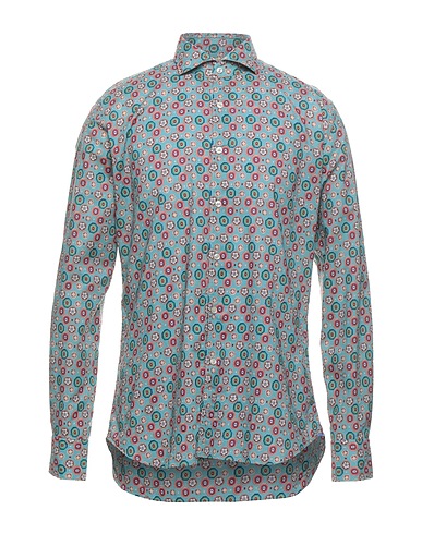 XACUS Hemd mit Muster Himmelblau 100% Baumwolle