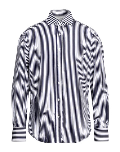 BRUNELLO CUCINELLI Striped shirt Midnight blue 100% Cotton