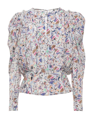 ISABEL MARANT Top Light grey 91% Silk, 9% Elastane