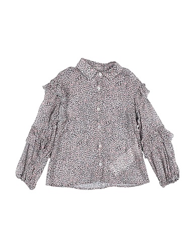 DONDUP Patterned shirts & blouses Light grey 100% Viscose