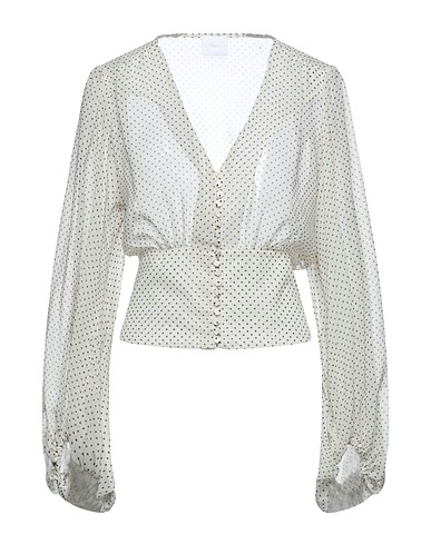 MERCI ITALIA Patterned shirts & blouses Ivory 100% Polyester
