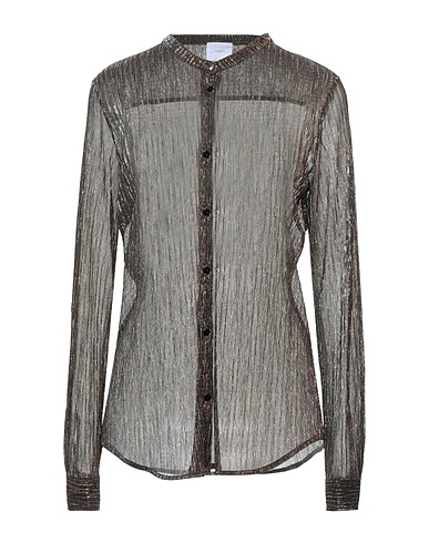 MERCI ITALIA Patterned shirts & blouses Gold 55% Metallic fiber, 45% Polyester