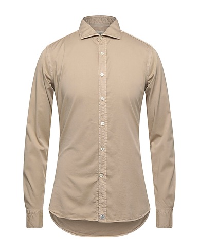 SONRISA Solid colour shirt Khaki 97% Cotton, 3% Elastane