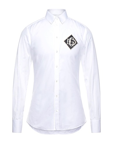 DOLCE&GABBANA Camicie GOLD Bianco 100% Cotone, Seta, Viscosa, Poliestere