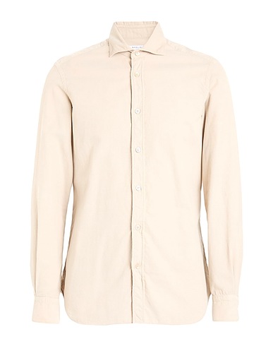 BOGLIOLI Solid color shirt Light grey 100% Cotton