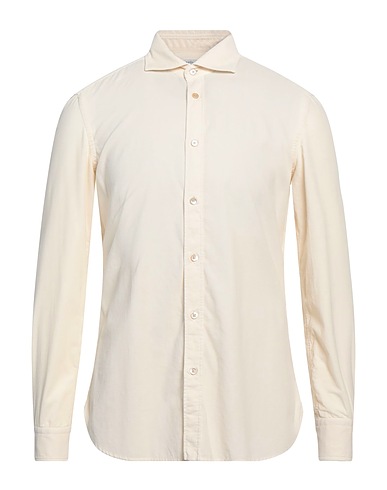 BOGLIOLI Camicia tinta unita Avorio 100% Cotone