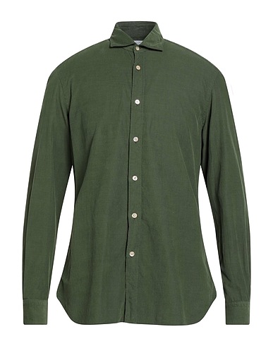 BOGLIOLI Solid colour shirt Green 100% Cotton