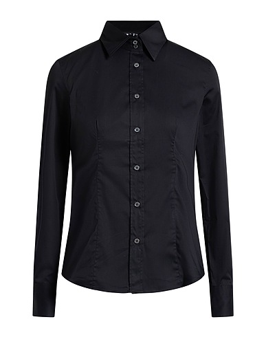 CALIBAN Hemden und Blusen einfarbig Schwarz 70% Baumwolle, 27% Polyamid, 3% Elastan