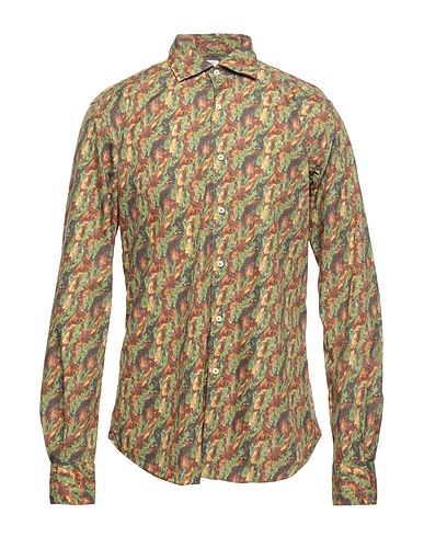 XACUS Patterned shirt Green 100% Cotton