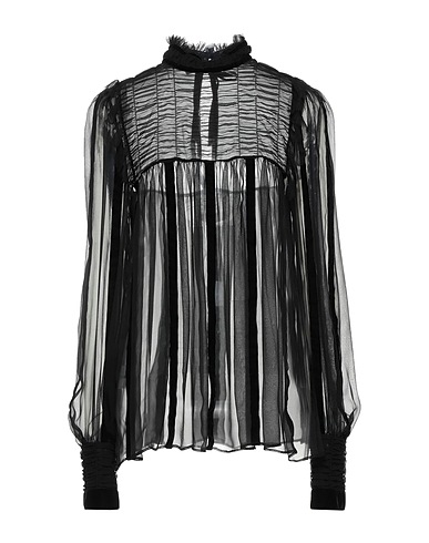 ALBERTA FERRETTI Silk top Black 100% Silk, Polyamide