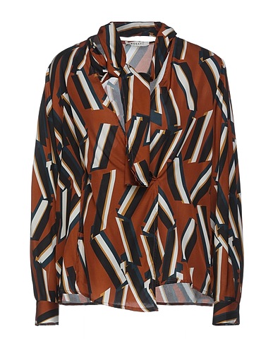 MARIELLA ROSATI Top Marrone 100% Viscosa