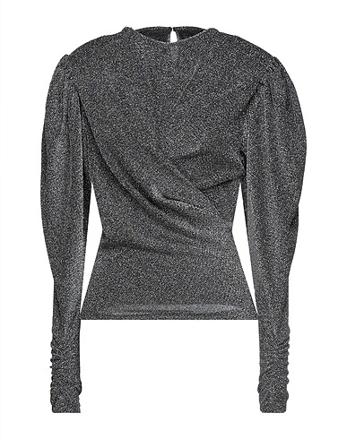 ISABEL MARANT Top Silver 65% Nylon, 30% Metallic Polyester, 5% Elastane