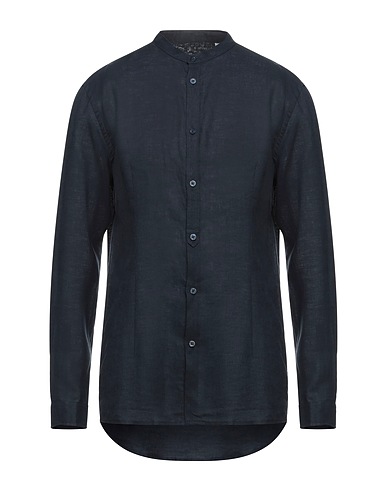 DANIELE ALESSANDRINI Linen shirt Midnight blue 100% Linen