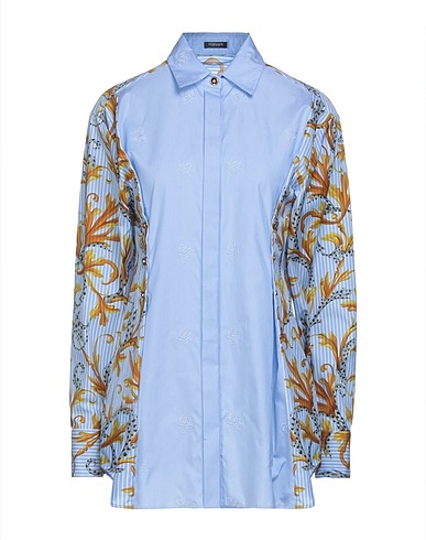 VERSACE Striped shirt Azure 100% Cotton