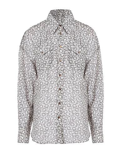 BRUNELLO CUCINELLI Floral shirts & blouses Dark green 100% Silk