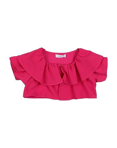 MEILISA BAI Solid colour shirts & blouses Fuchsia 98% Polyester, 2% Elastane