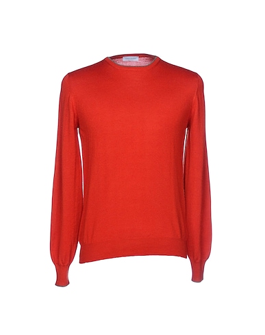 GRAN SASSO Jumper Orange 100% Virgin Wool, Polyester, Polyurethane