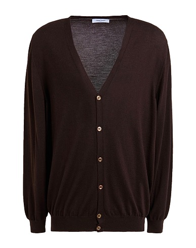 GRAN SASSO Cardigan Chocolate brown 100% Virgin Wool