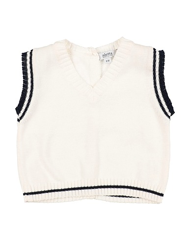 ALETTA Sleeveless sweater White 100% Cotton