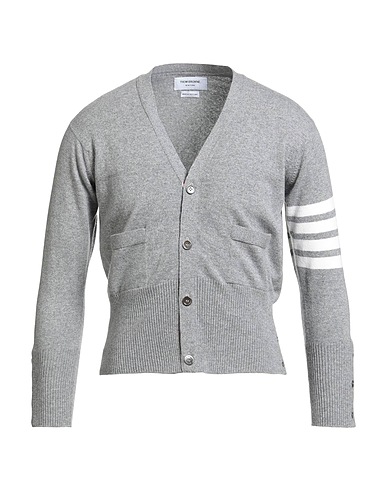THOM BROWNE Cardigan Light grey 100% Cashmere