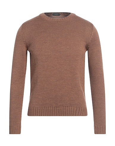 ZANONE Jumper Camel 100% Virgin Wool