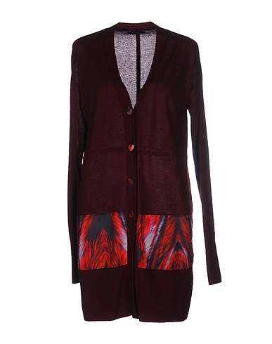 BYBLOS Cardigan Burgundy 100% Polyester, Silk, Cashmere