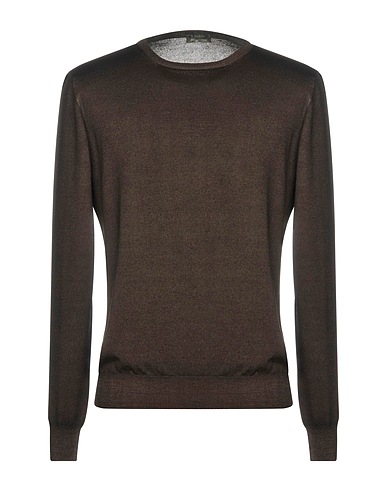BARBA Napoli Jumper Chocolate brown 100% Virgin Wool