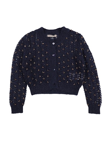 ERMANNO SCERVINO JUNIOR Cardigan Midnight blue 40% Polyamide, 32% Wool, 28% Mohair wool 