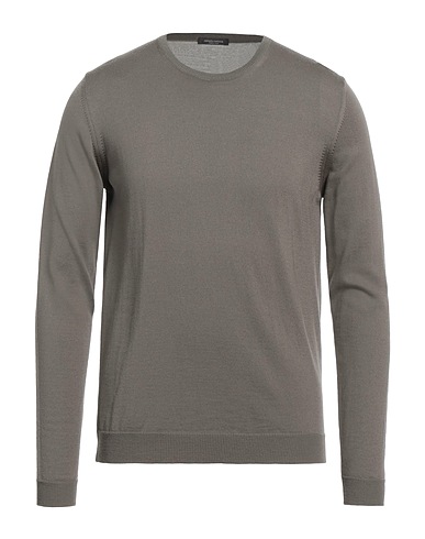 ROBERTO COLLINA Pullover Maulwurfsgrau 100% Merinowolle