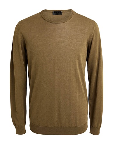ROBERTO COLLINA Pullover Verde militare 100% Cotone