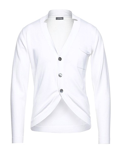ROSSOPURO Cardigan Bianco 100% Cotone