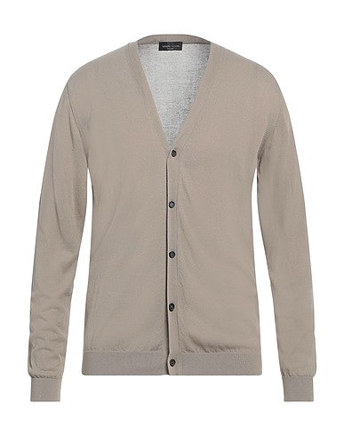 ROBERTO COLLINA Strickjacke Grau 100% Baumwolle
