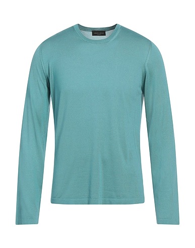 ROBERTO COLLINA Sweater Turquoise 70% Merino Wool, 30% Silk