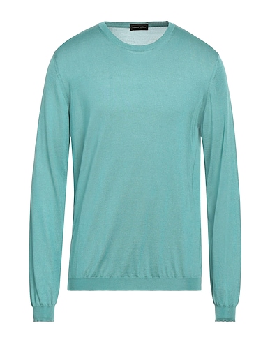 ROBERTO COLLINA Sweater Pastel blue 70% Merino Wool, 30% Silk