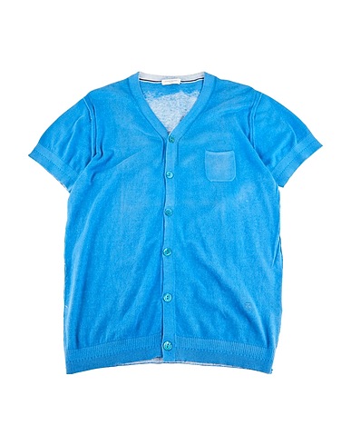PAOLO PECORA Cardigan Blue 100% Cotton