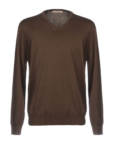 Alpha Studio Sweaters In Dark Brown