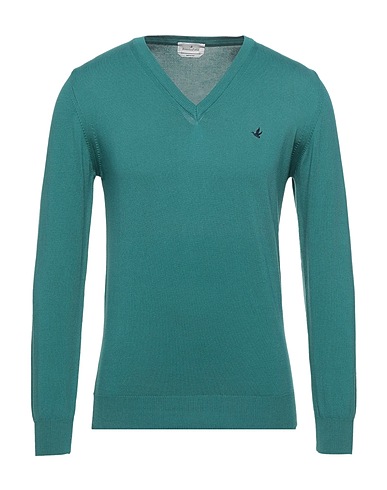 BROOKSFIELD Pullover Verde scuro 100% Cotone